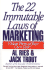 The 22 Immutable Laws of Marketing Format: Paperback