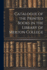 Catalogue of the Printed Books in the Library of Merton College