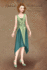 Fashion Sketchbook Figure Drawing Poses for Designers: Fashion Sketch Templates With 1920 Vintage Style Green Dress Illustration