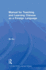 Manual for Teaching and Learning Chinese as a Foreign Language