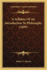 A Syllabus Of An Introduction To Philosophy (1899)