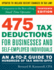 475 Tax Deductions for Businesses and Self-Employed Individuals