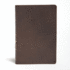 Csb Large Print Ultrathin Reference Bible, Brown Genuine Leather, Black Letter Edition, Indexed