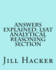 Answers Explained: LSAT Analytical Reasoning Section: Getting to the Answers for the Analytical Reasoning Section of the LSAT Practice Test