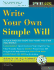 Make Your Own Simple Will [With Cdrom]