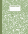 Marbled Composition Notebook: Green Tea, Wide Ruled, 110 Pages-Stylish Classic Marble Journal Notebook for Home Office Ideas Or School (7.5 X 9.25 in)