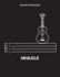 Blank Sheet Music Notebook: Ukulele Blank Sheet Music, Simple Ukulele Black Cover, Tab With 4 String, 8.5" X 11" With 110 Pages