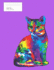 Rainbow Kitty: College Ruled Composition Notebook 200 Pages