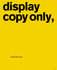 Display Copy Only (Paperback)