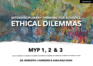 Interdisciplinary Thinking for Schools Ethical Dilemmas Myp 1, 2 3