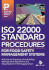 ISO 22000 Standard Procedures for Food Safety Management Systems