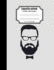 Composition Notebook Graph Ruled Paper 8.5 X 11" 200 Page 4x4 Grid Per Inch, Black Grey Cool Man in Beard: Large Composition Book Journal for School Student/Teacher/Office