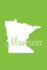 Minnesota-Lime Green Lined Notebook With Margins: 101 Pages, Medium Ruled, 6 X 9 Journal, Soft Cover