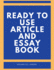 Ready To Use Article and Essay Book