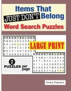 Items that Just Don't Belong Word Search Puzzles