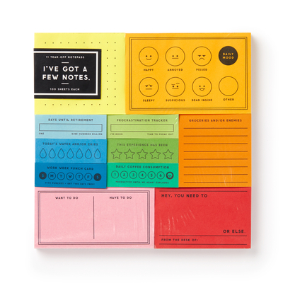 I've Got a Few Notes Tear-Off Notepad Set - Brass Monkey, and Galison