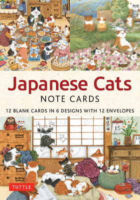 Japanese Cats-12 Blank Note Cards: in 6 Original Illustrations By Setsu Broderick With 12 Envelopes in a Keepsake Box - Broderick, Setsu