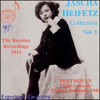 Jascha Heifetz Collection, Volume 5: The Russian Recordings, 1911 - Jascha Heifetz (violin); New York Philharmonic; Artur Rodzinski (conductor)