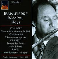 Jean-Pierre Rampal Plays Schubert, Schumann, Debussy & Ravel - Jean-Pierre Rampal (flute); Lily Laskine (harp); Odette Le Dentu (harp); Pierre Pasquier (viola); Quatuor Pascal;...
