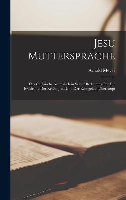 Jesu Muttersprache: Das Galilische Aramisch in Seiner Bedeutung Fr Die Erklrung Der Reden Jesu Und Der Evangelien berhaupt - Meyer, Arnold