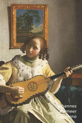 Johannes Vermeer Cuaderno: Mujer Tocando Una Guitarra - Perfecto Para Tomar Notas - Diario Elegante - Ideal Para La Escuela, El Estudio, Recetas O Contraseas - Lode, Parode