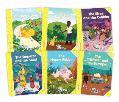 Jolly Phonics Folktales Yellow Readers (Level 2) Complete Set (1-6): in Precursive Letters (British English edition) - Guille-Marrett, Emily