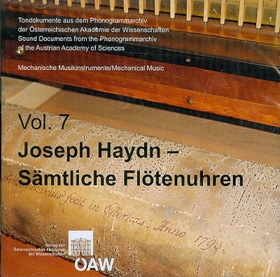 Joseph Haydn - Samtliche Flotenuhren: Mechanische Musikinstrumente/Mechanincal Music Volume 7 - Kowar, Helmut