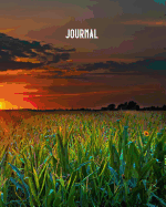 Journal: Blank Lined Notebook 8x10 Sunflower Corn Fields Country Western