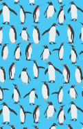 Journal Notebook Penguins in Snow Winter Pattern - Blue: Blank Journal to Write In, Unlined for Journaling, Writing, Planning and Doodling, for Women, Men, Kids, 160 Pages, Easy to Carry Size