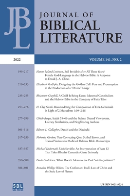 Journal of Biblical Literature 141.2 (2022) - Hylen, Susan E (Editor)