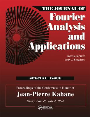 Journal of Fourier Analysis and Applications Special Issue - Benedetto, John J