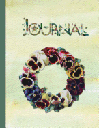 Journal: Pansy Theme - 8.5x 11 Paperback Notebook with Calendar Date Header on 150 Lined Pages