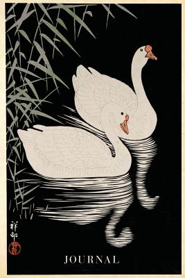 Journal: Swan and Bamboo Traditional Japanese Woodblock Prints - Antique Design 120 Blank Lined 6x9 College Ruled Pages Journal, Notebook, Diary, Composition Book - Designer Notebooks and Journals