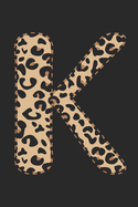 K: small lined leopard print notebook; monogrammed gifts for her