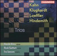 Kahn, Klughardt, Loeffler, Hindemith: Trios - Han de Vries (heckelphone); Han de Vries (oboe); Henk Guittart (viola); Ivo Janssen (piano)