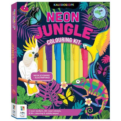 Kaleidoscope Colouring Kit Neon Jungle - Pty Ltd, Hinkler