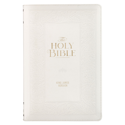 KJV Bible Giant Print Standard Faux Leather White - Christian Art Gifts (Creator)