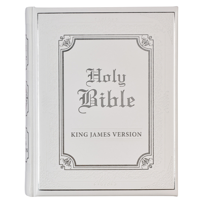 KJV Holy Bible, Classically Illustrated Heirloom Family Bible, Faux Leather Hardcover - Ribbon Markers, King James Version, White/Silver - Christianart Gifts (Creator)