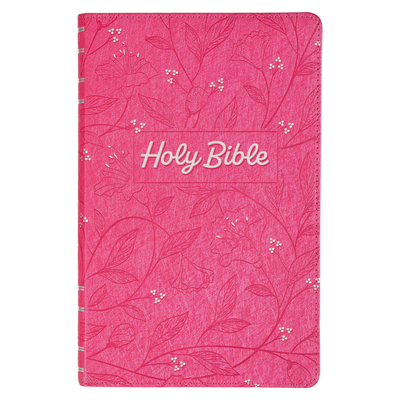 KJV Holy Bible, Gift Edition King James Version, Faux Leather Flexible Cover, Pink Floral Vine - Christian Art Gifts (Creator)