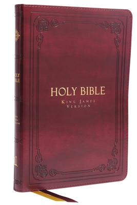 KJV Holy Bible: Large Print Thinline, Vintage Series, Burgundy Leathersoft, Red Letter, Comfort Print: King James Version - Thomas Nelson