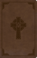 KJV Large Print Personal Size Reference Bible, Brown Celtic Cross Leathertouch, Indexed