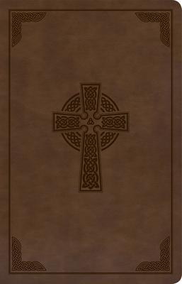 KJV Large Print Personal Size Reference Bible, Brown Celtic Cross Leathertouch - Holman Bible Publishers