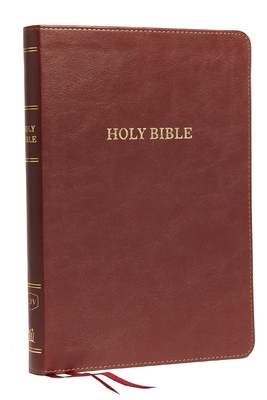 KJV, Thinline Bible, Large Print, Imitation Leather, Burgundy, Indexed ...