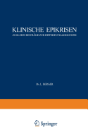 Klinische Epikrisen: Zugleich Beitrge Zur Differentialdiagnose. I. Abdominelle Krankheitszustnde