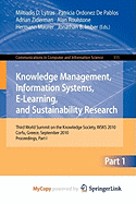 Knowledge Management, Information Systems, E-Learning, and Sustainability Research