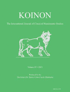 KOINON IV, 2021: The International Journal of Classical Numismatic Studies