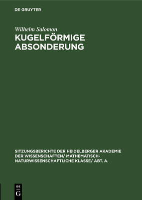 Kugelfrmige Absonderung - Salomon, Wilhelm