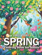 large print spring adult coloring book
