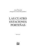 Las Cuatro Estaciones Porte±as: For Solo Violin and String Orchestra, Full Score