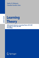 Learning Theory: 20th Annual Conference on Learning Theory, Colt 2007, San Diego, Ca, Usa, June 13-15, 2007, Proceedings